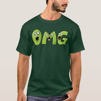 OMG Expressive Cartoon Letters T-Shirt