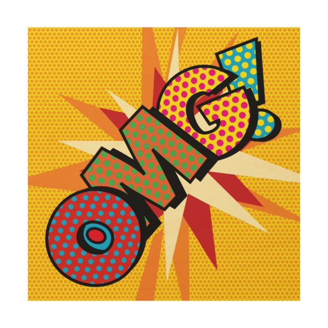 OMG Fun Retro Comic Book Pop Art (Front)