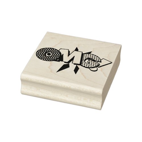 OMG Fun Retro Comic Book Pop Art Rubber Stamp