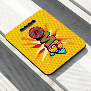 OMG Fun Retro Comic Book Pop Art Seat Cushion
