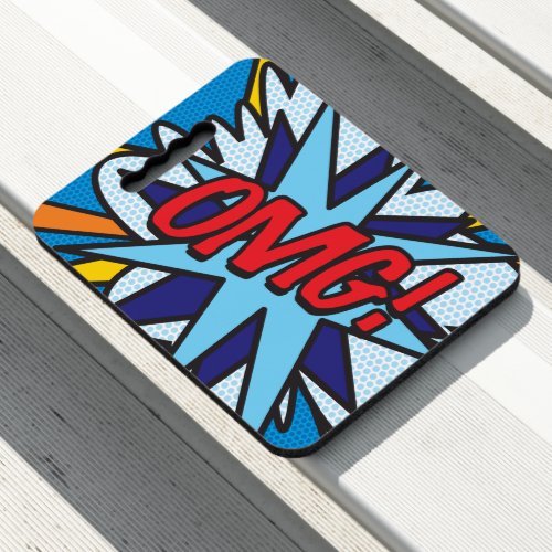 OMG Fun Retro Comic Book Pop Art Seat Cushion