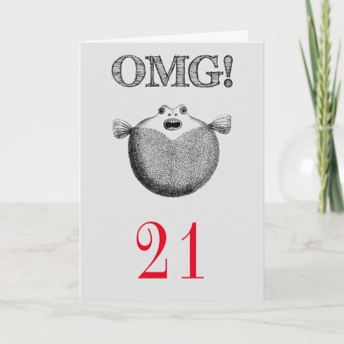 OMG Funny 21st Birthday Card