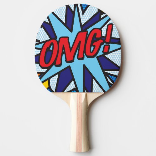 OMG Funny Cool Modern Comic Book Ping_Pong Paddle