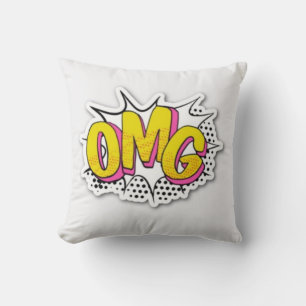 OMG funny design Throw Pillow