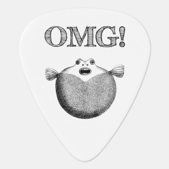 OMG Funny Fish Guitar Pick (Front)