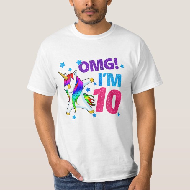 OMG I m 10 Birthday Girl T-Shirt (Front)