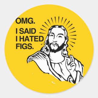 OMG, I SAID I HATED FIGS CLASSIC ROUND STICKER