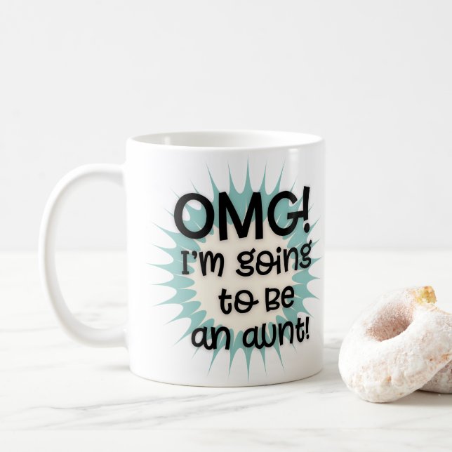 OMG I'm Going to be an Aunt Mug (With Donut)