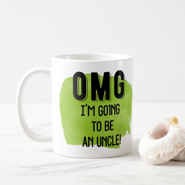 OMG I'm Going to be an Uncle Mug (With Donut)