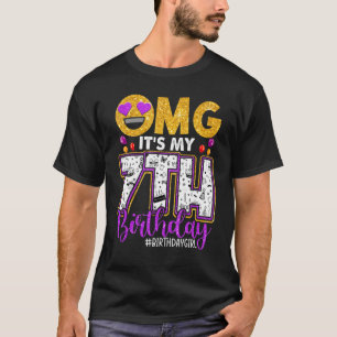 Omg Its My 7th Birthday  7 Year Old Girl T-Shirt