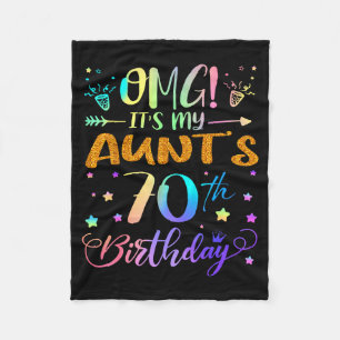 Omg Its My Aunts 70th Birthday Sweet 70 Years Old  Fleece Blanket