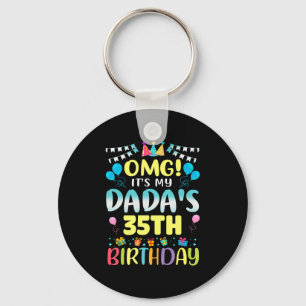 Omg Its My Dadas 35th Birthday Sweet 35 Years Old Keychain