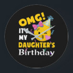 OMG It's my Daughter's Birthday Cool Emoji Birthda Large Clock<br><div class="desc">OMG It's my Daughter's Birthday Cool Emoji Birthday</div>