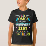 Omg Its My Grandsons 21st Birthday Sweet 21 Years  T-Shirt<br><div class="desc">Omg Its My Grandsons 21st Birthday Sweet 21 Years Old Premium _1</div>