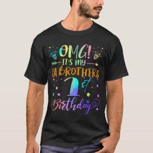 Omg Its My Lil Brothers 1st Birthday Sweet 1 Years T-Shirt