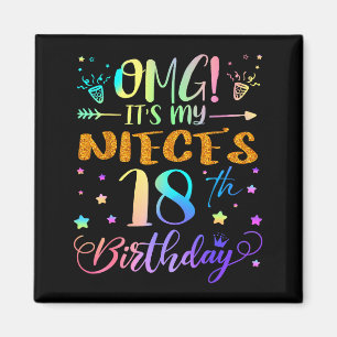 Omg Its My Nieces 18th Birthday Sweet 18 Years Old Magnet