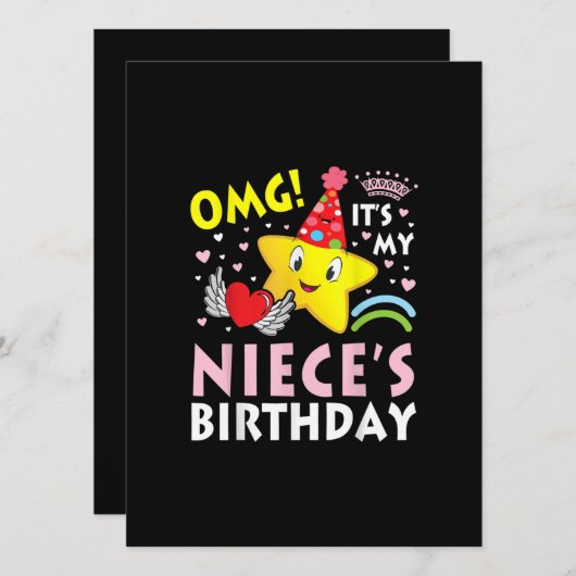 OMG Its My Nieces Birthday Happy To Me You Uncle (Front/Back)