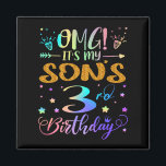 Omg Its My Sons 3rd Birthday Sweet 3 Years Old Pre Magnet<br><div class="desc">Omg Its My Sons 3rd Birthday Sweet 3 Years Old Premium _1</div>