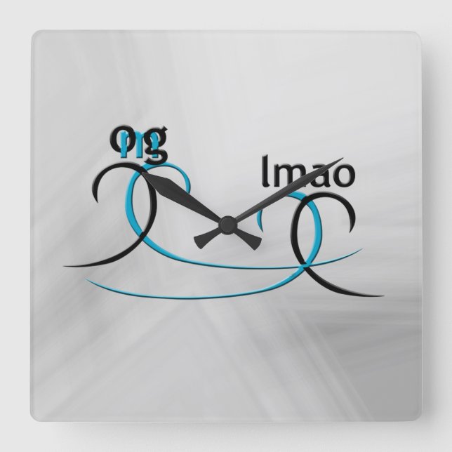OMG! lmao Square Wall Clock (Front)