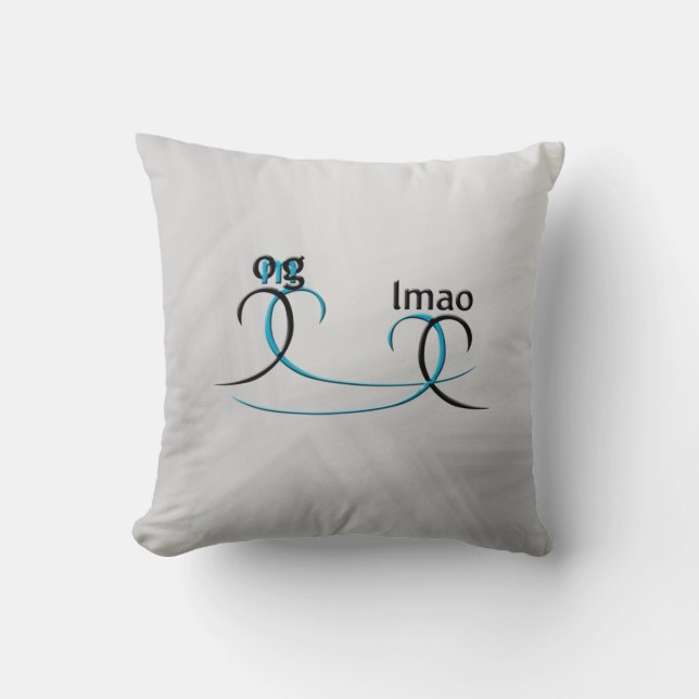 OMG! lmao Throw Pillow (Front)