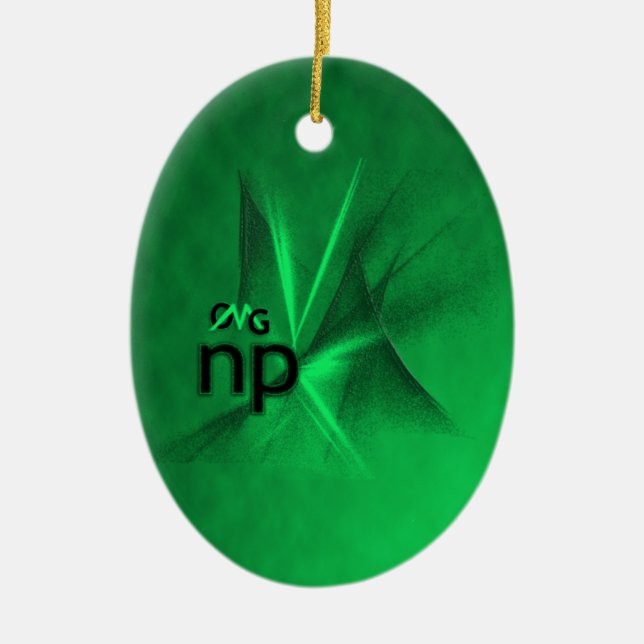 OMG! np Ceramic Ornament (Front)