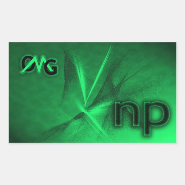 OMG! np Rectangular Sticker (Front)