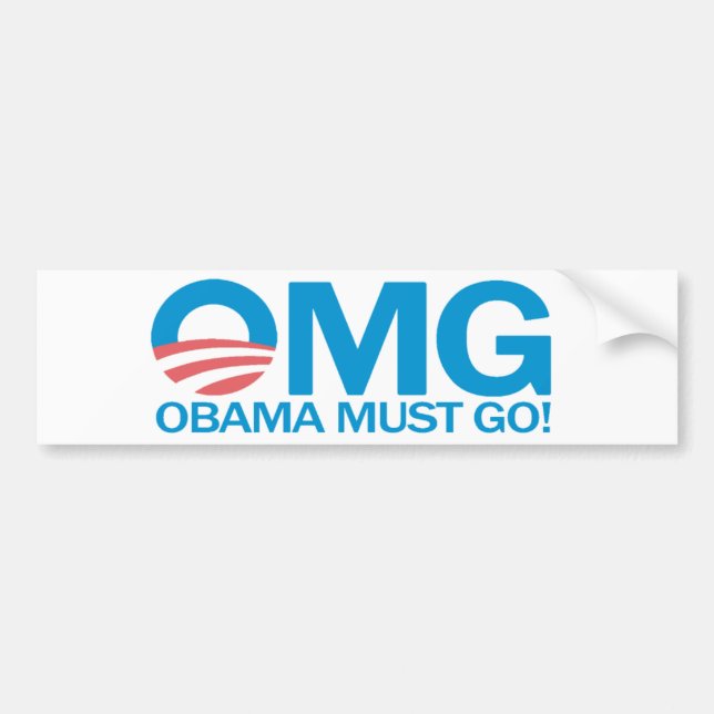 OMG Obama Must Go! Bumper Sticker (Front)