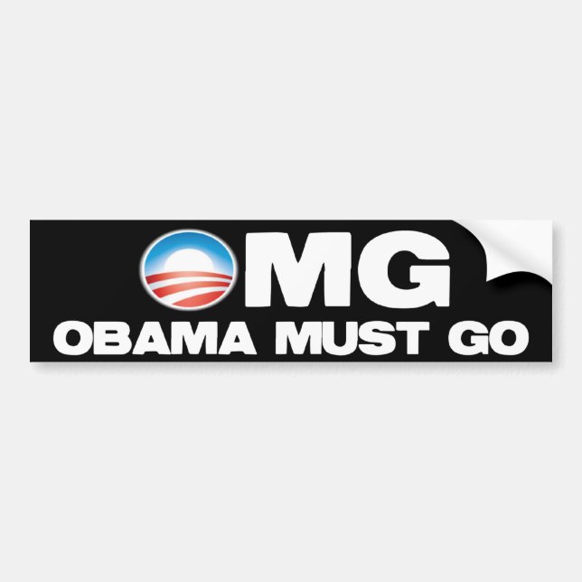 OMG - Obama Must Go Bumper Sticker (Front)
