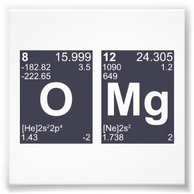 OMG Oh My God Periodic Table Elements Photo Print