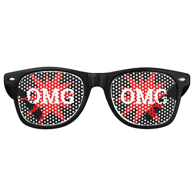OMG OMG retro Shades / Fun Party Sunglasses (Front)