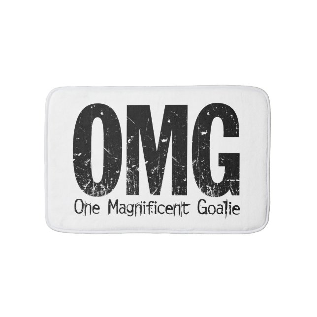 OMG: One Magnificent Goalie (Hockey) Bathroom Mat (Front)