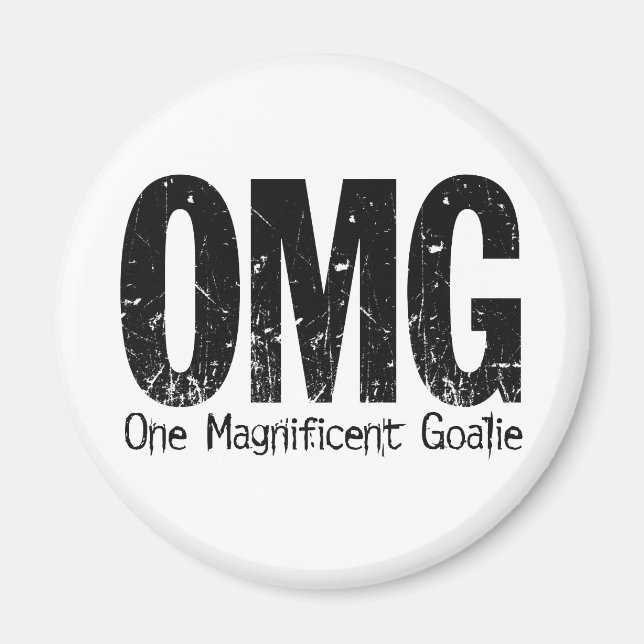OMG: One Magnificent Goalie (Hockey) Magnet (Front)