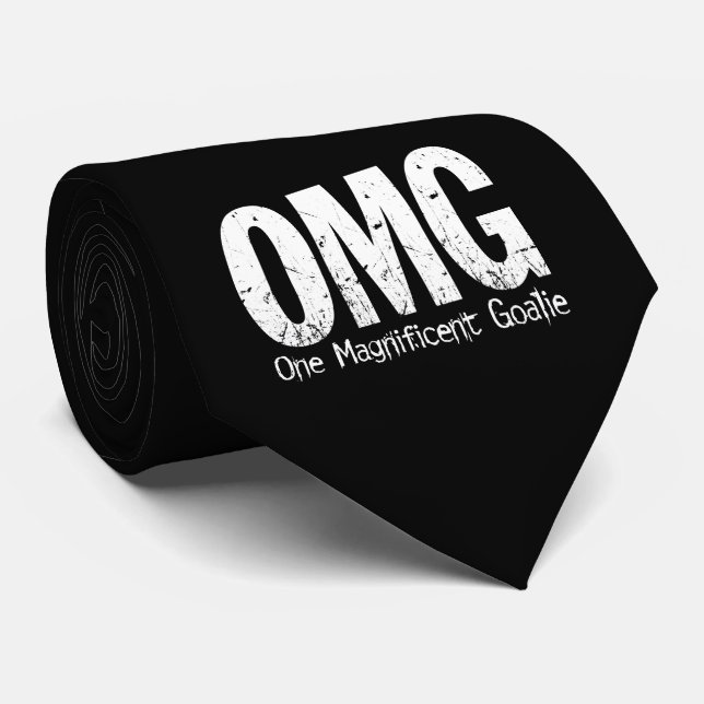 OMG: One Magnificent Goalie (Hockey) Tie (Rolled)