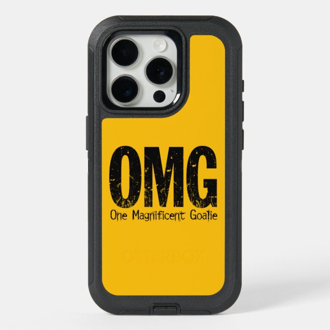 OMG: One Magnificent Goalie (soccer) iPhone 15 Pro Case (Back)