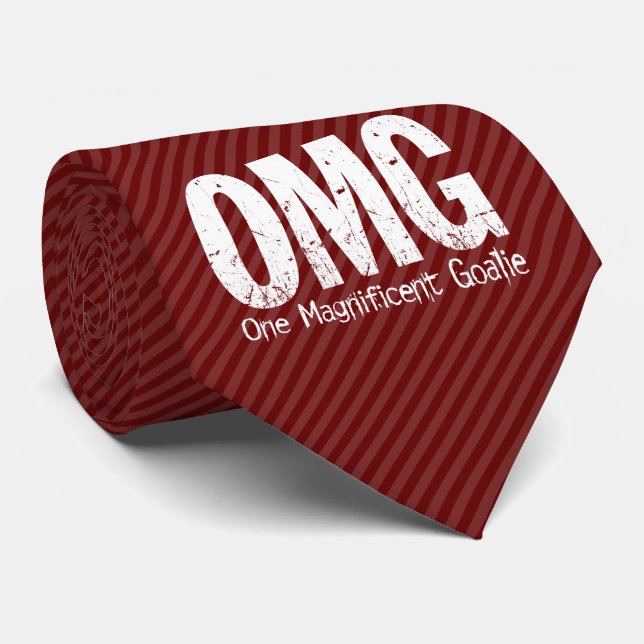 OMG: One Magnificent Goalie (Soccer) Tie (Rolled)