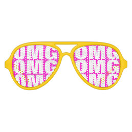 OMG party shades | crazy neon Aviator glasses