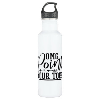 omg point your toes stainless steel water bottle