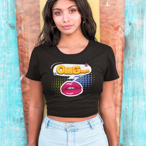 OMG Pop Art Comic Speech Bubble T_Shirt