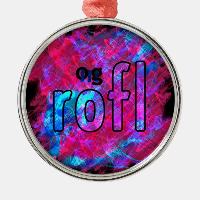 OMG! rofl Metal Ornament (Front)