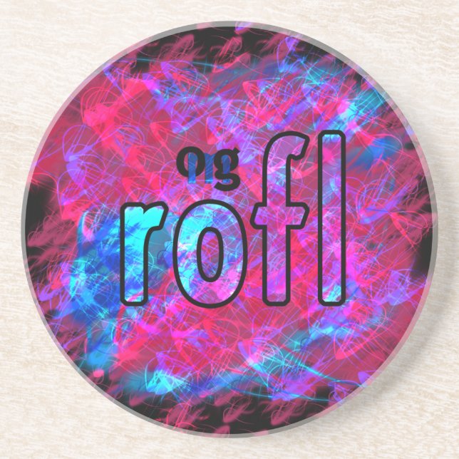 OMG! rofl Sandstone Coaster (Front)