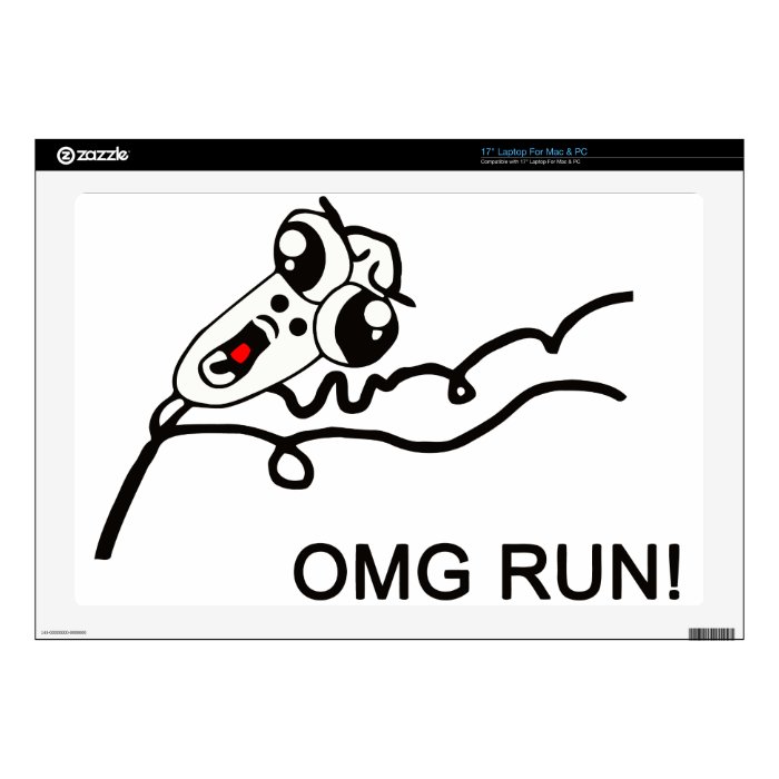 OMG run   meme Decal For 17" Laptop