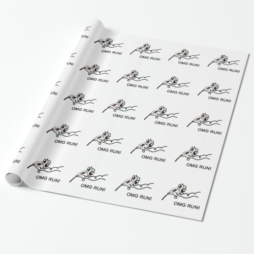 OMG run _ meme Wrapping Paper