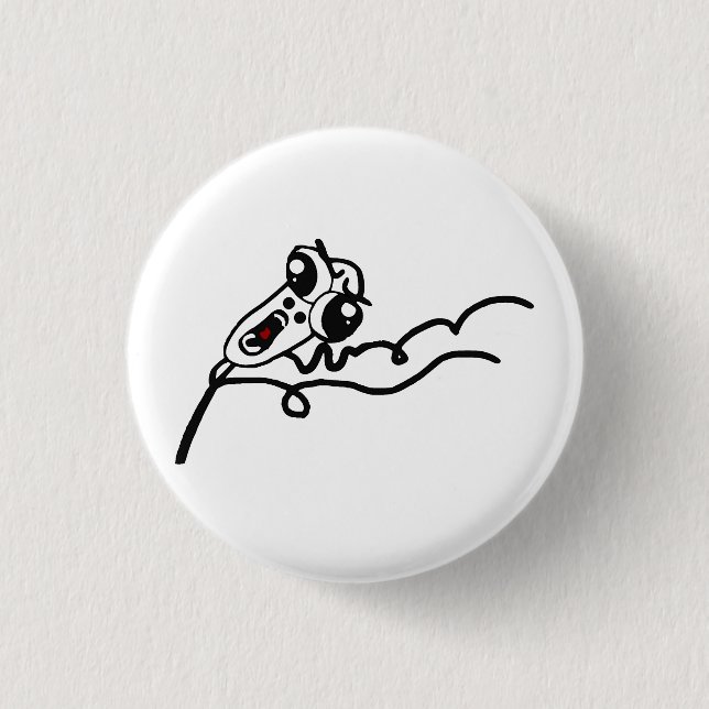 OMG RUN Scared Rage Face Comic Meme Button (Front)