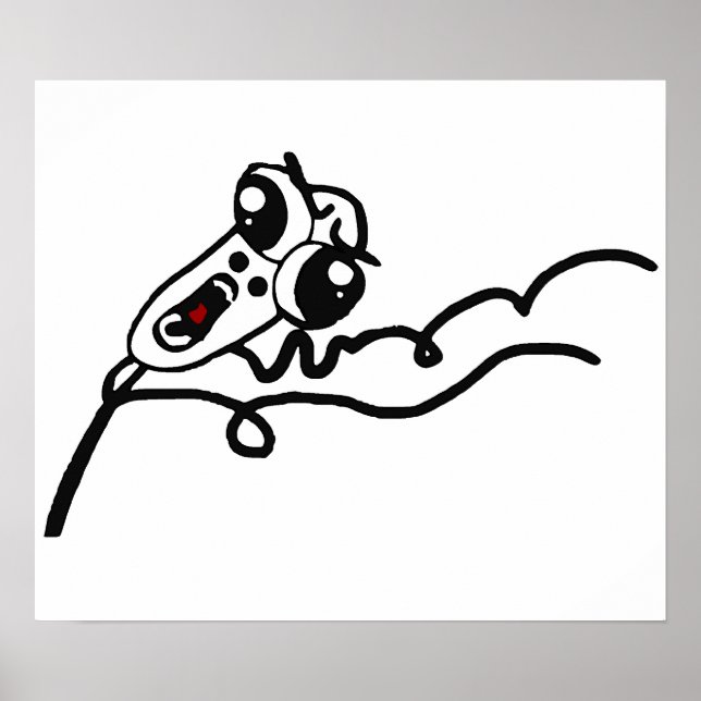 OMG RUN Scared Rage Face Comic Meme Poster (Front)