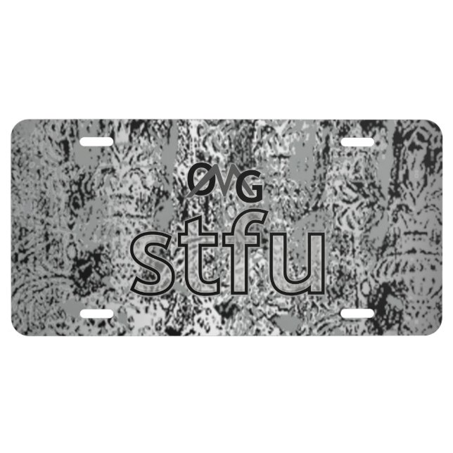 OMG! stfu License Plate (Front)