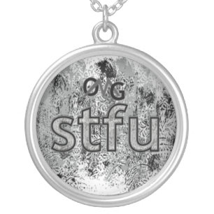 OMG! stfu Silver Plated Necklace