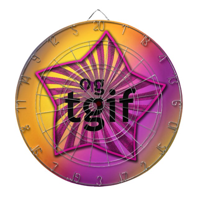 OMG! tgif Dart Board (Front)
