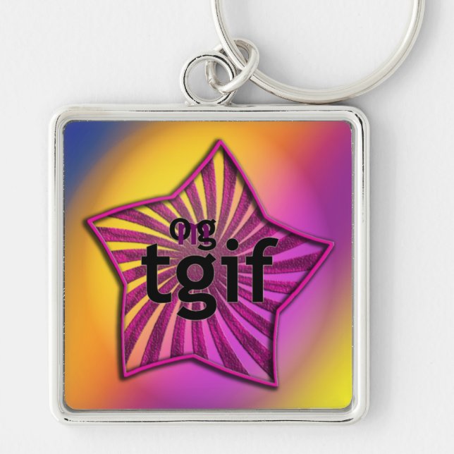 OMG! tgif Keychain (Front)