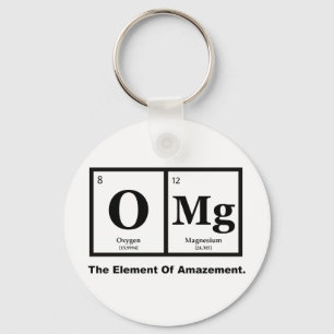 OMG the Element of Amazement, Science Humor Keychain