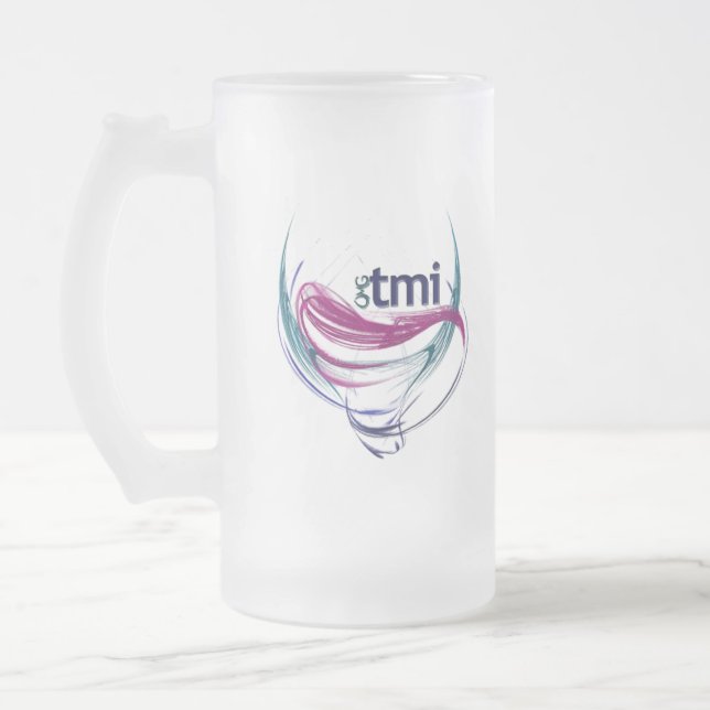 OMG! tmi Frosted Glass Beer Mug (Left)